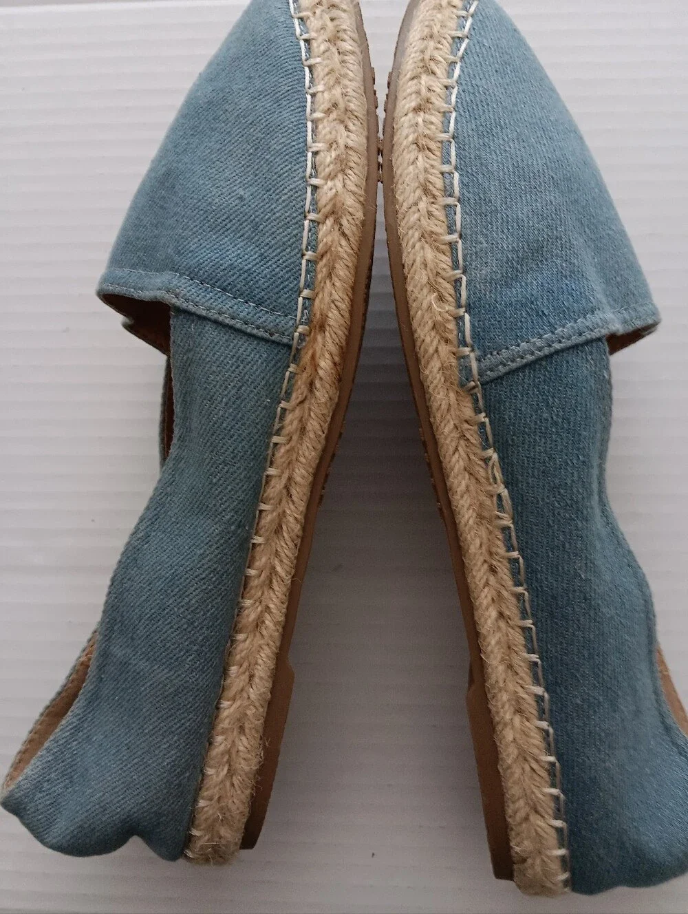 Esprit Wyoming Chambray  Light Blue Denim Espadrille  Almond Toe Sz 9M